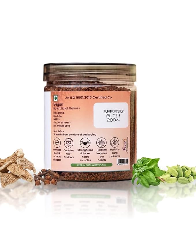 Amrita Naturals Hridya Shakti Herbal Tea - Gluten-Free, Vegan, Natural Instant Arjun Bark Hridyashakti Tea with No Artificial Colors & Flavors - 0.55 lb - 250 Gram