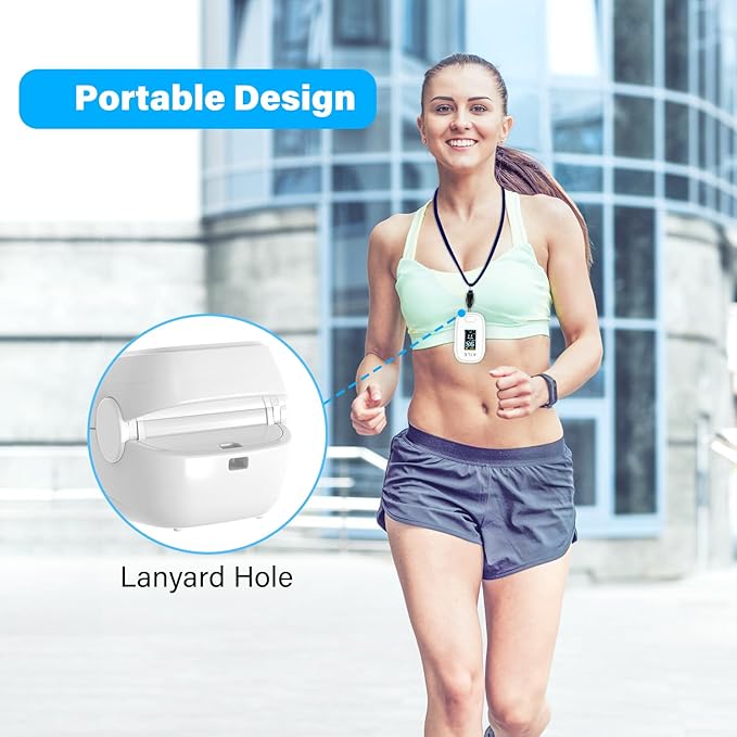 Pulse Oximeter with Fingertip Oxygen Meter : AILE Compact Fingertip Pulse Oximeter - Blood Oxygen/Heart Rate Monitor - 4 Color Screen Display - Including 2AAA Batteries for Athletic & Home (White)