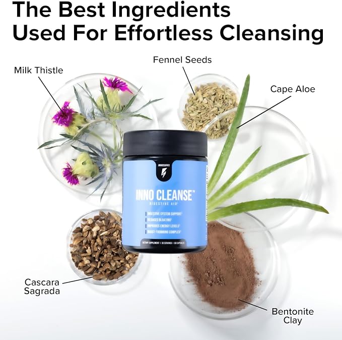 Inno Cleanse - Waist Trimming Complex | Digestive System Support & Aid | Reduced Bloating | Improves Energy Levels | Gluten Free, Vegan Friendly