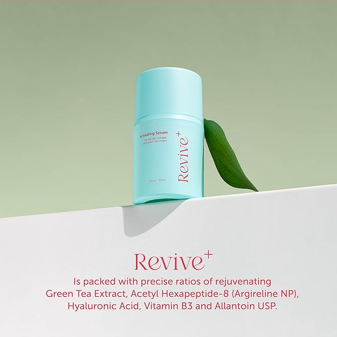 Red Light Therapy Activation Serum - Amplify Effects & Reduce Wrinkles with Hydrating Serum for Face - Green Tea Serum - Hydrating Face Serum Skin Care Routine - Hyaluronic Acid Serum for Face - 1oz