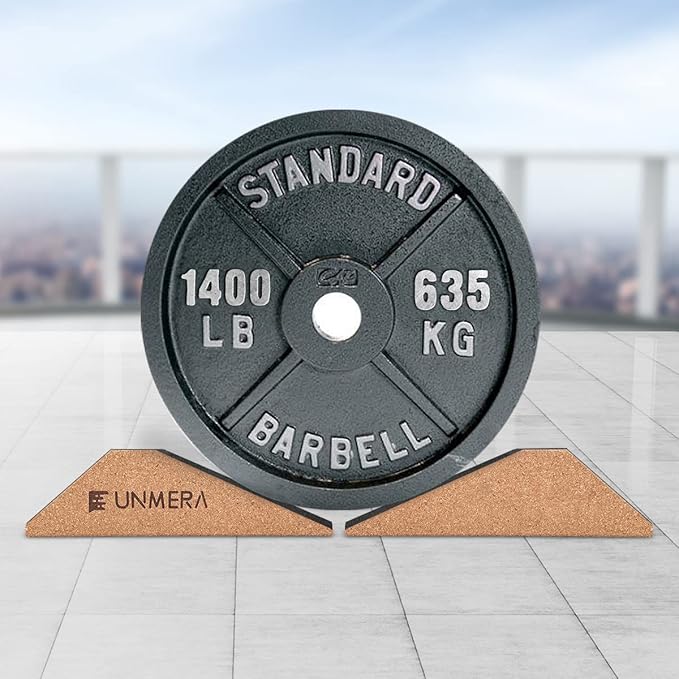 UNMERA Squat Wedge Block 2PCS Non Slip Professional Ramp, Platform for Heel Elevated Squats and Calf Raises