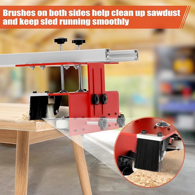 Howaoo Router Sled, Portable and Easy to Adjust Slab Flattening Jig, 60 inches Router Sled for Flattening Slabs, Trimming Planing Machine for Wood Flattening, Home DIY