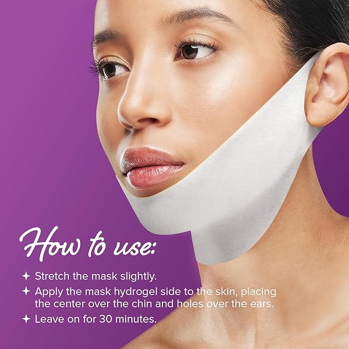 MAREE Collagen Facial Mask with Hyaluronic Acid - Hydrating Face Masks Skincare - Mascarillas Faciales For Women Skin Care - Gold, 5 Count