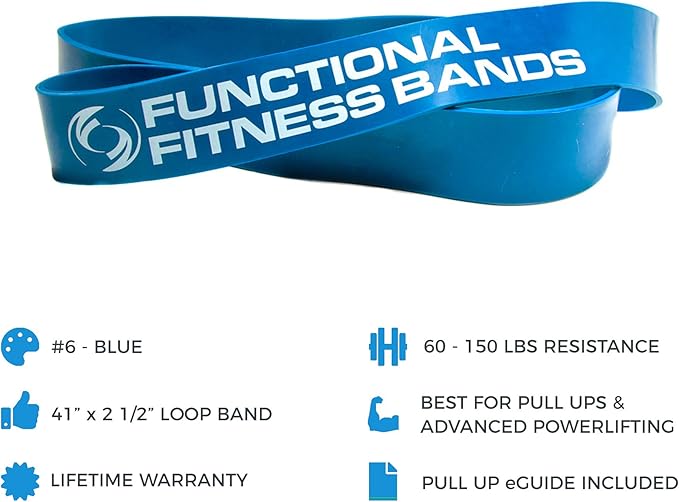 Functional Fitness Pull Up Assist Resistance Bands | Heavy Duty Exercise Bands for Powerlifting, Mobility, and Stretching | Travel Friendly Resistance Bands for Workout
