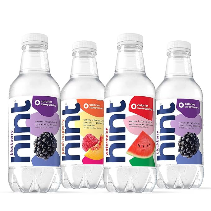 Hint Flavored Bottled Water, 3-Flavor Mega Variety Pack - Purified Water Beverages with Zero Calories, Natural Flavors, and Sugar Free - 16 Fl Oz (Pack of 18)