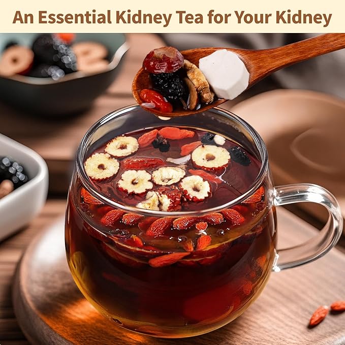 Kidney Tea Formula Ginseng Six Treasure Tea - Natural Chinese Traditional Herbal Ginseng Five Treasures Kidney Detox Cleanse Teabag For Men Women - 30 Bags