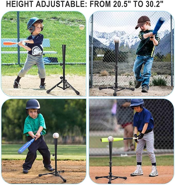 Baseball Tee for Kids,Batting Tee,Softball Tee,tee Stand, Youth Hitting Tee,Teeball Tee,Travel Tee,Easy Adjustable Height 20.5-30.2inch