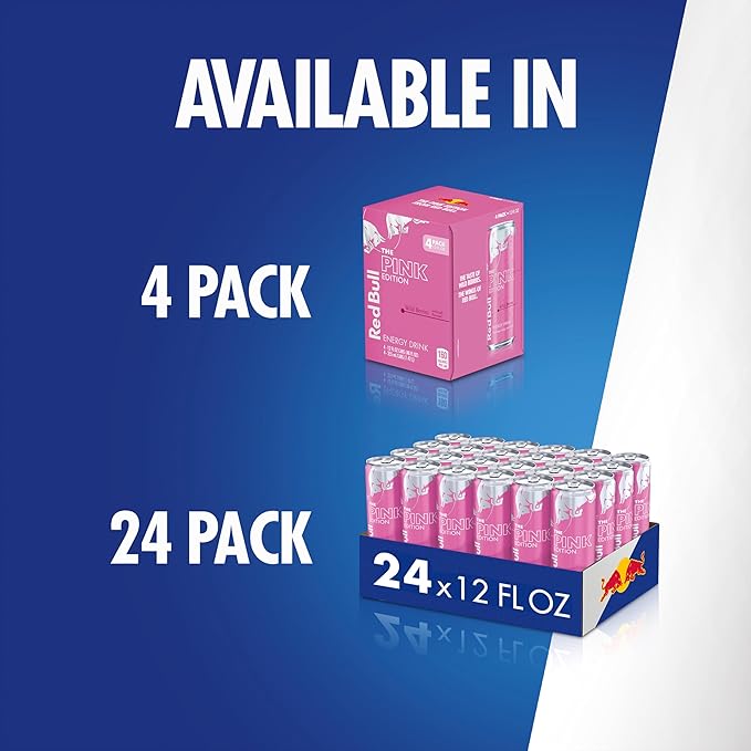 Red Bull Pink Edition Energy Drink, Wild Berries, 12 fl. z., Case of 24 cans, with 114mg Caffeine, Taurine & B Vitamins