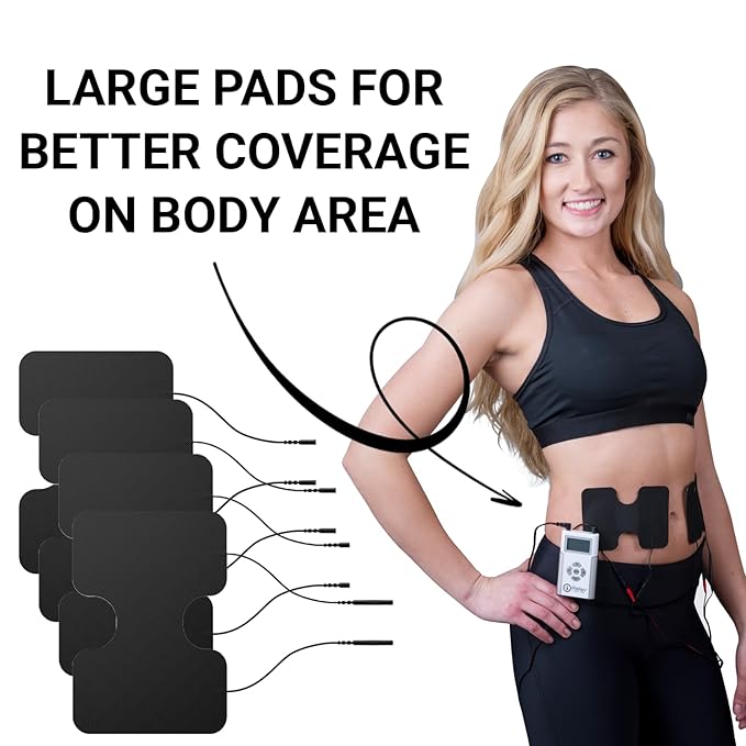 iReliev TENS + EMS Combination Unit Muscle Stimulator for Pain Relief, Arthritis, Muscle Strength - Treats Tired, Sore Muscles in Your Shoulders, Back, Ab's, Legs, Knee's, More
