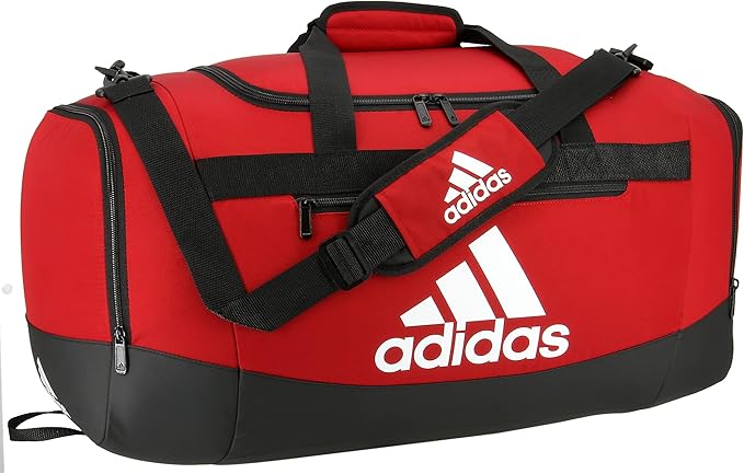 adidas Unisex Defender 4.0 Gym Duffel Bag for Men and Women, Team Power Red, Medium (66L)