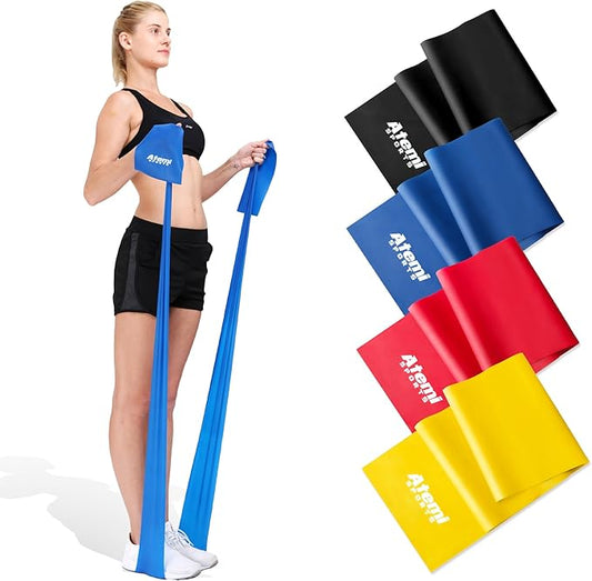 Exercise Bands for Physical Therapy | Resistance Band for Fitness, Yoga, Pilates | Long Resistance Bands for Working Out | Elastic Band for Exercise | Stretch Band