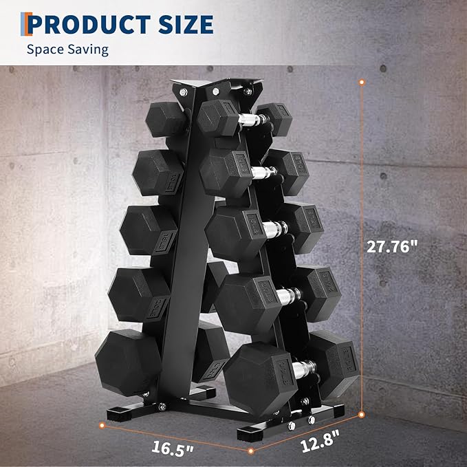 Hex Dumbbells Set, PVC Coated Exercises & Fitness Dumbbell Weights Set for Strength Training Home Gym