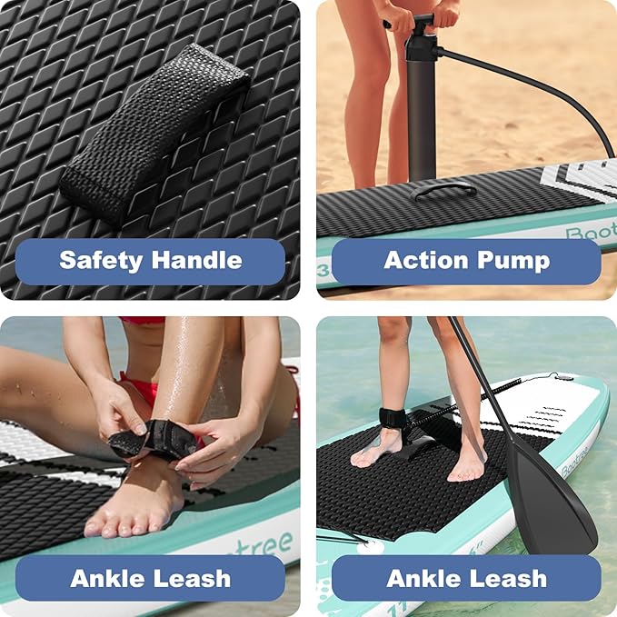 Inflatable Stand Up Paddle Board (6'' Thick) - Premium SUP Board with Durable SUP Accessories & Non-Slip Deck | Includes Paddle Pump & Backpack | for Adults/Youth