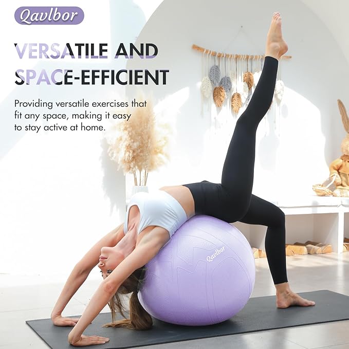 Yoga Ball Pregnancy Ball, 1.7mm Extra Thick Birthing Ball for Pregnancy, 600LB Anti-Burst Exercise Ball for Fitness, Balance, Physical Therapy, Non-Slip Stabil-ity Ball with Bump