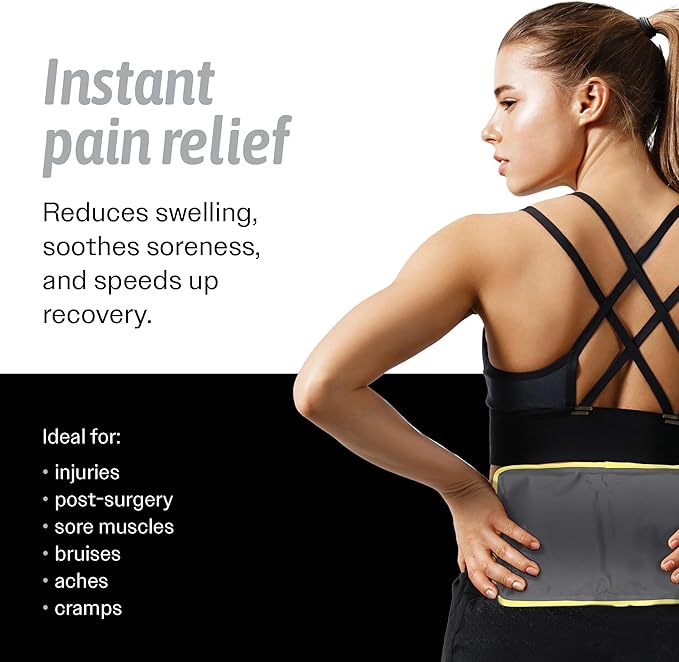 Hot & Cold Reusable Gel Packs (Medium, 2 Pack) Flexible Soft Compress - Ice & Heat Therapy for Injuries, Back, Shoulder, Hip, Knee, Joint Pain, Swelling, Bruises, Post Surgery - Sport Temp