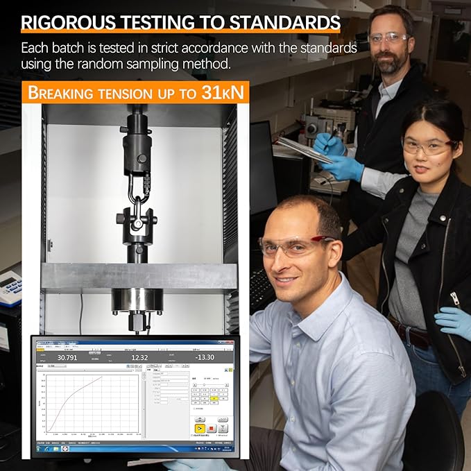 Heavy Duty Carabiner, 25kn(About 5620 lbs) Oval Carabiner Clip O-Shape Rock Climbing Carabiner Lightweight Caribeener for Climbing, Mountaineer, Aerial Work