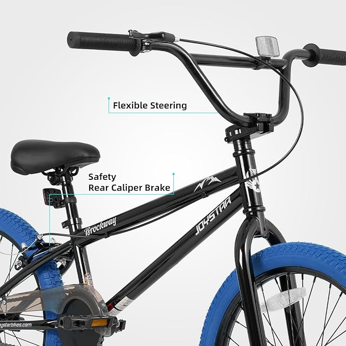 JOYSTAR Brockway Freestyle Kids BMX Bikes 20" 24" Kids Bicycles for 6-14 Years Old Boys Girls and Beginner-Level Riders 2 Pegs Multiple Colors