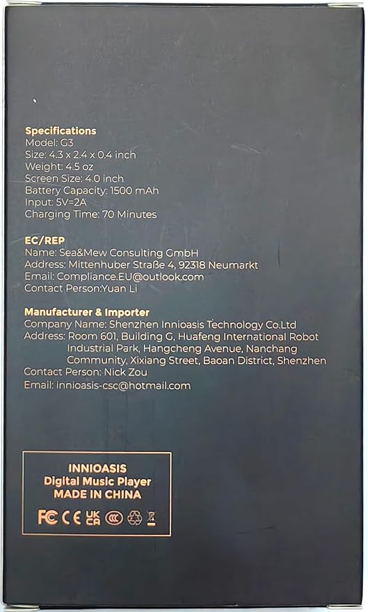 160GB MP3 Player with Bluetooth and WiFi, innioasis Music Player with Spotify,Pandora,Amazon Music,4" Touch Screen Android MP4 MP3 Player for Kids with Libby,Audible,Spotify Kids (White+ Green)