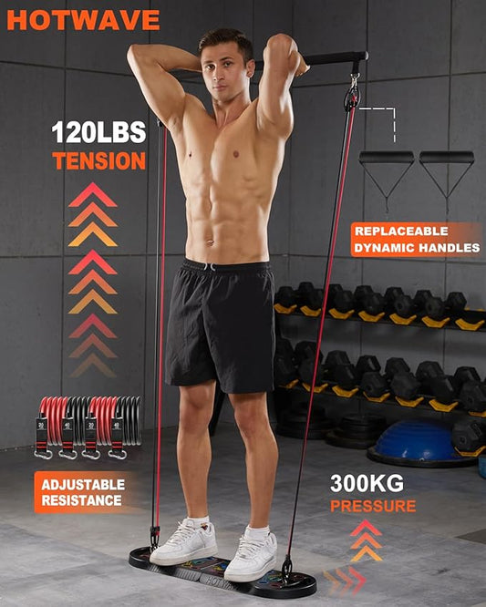 HOTWAVE Push Up Board Fitness, Portable Foldable 20 in 1 Push Up Bar at Home Gym, Pushup Handles for Floor. Professional Strength Training Equipment For Man and Women,Patent Pending