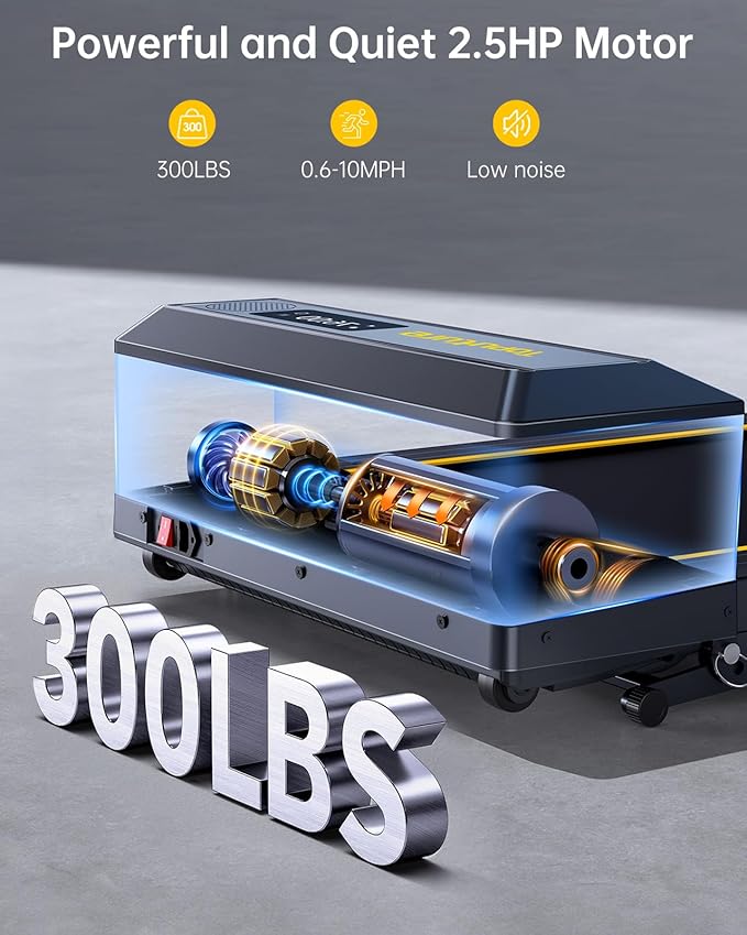 Walking Pad Treadmill with 12% Incline, 4 in 1 Folding Treadmill for Home/Office with Handle Bar, 2.5HP Under Desk Treadmills Portable Walking Pad with App & Bluetooth Speaker, 0.6-10MPH