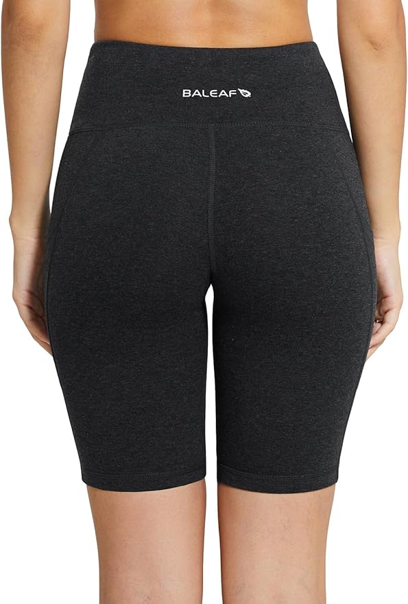 baleaf Women's 8"/ 5"/ 3" Biker Shorts High Waist Yoga Workout Gym Running Volleyball Spandex Shorts with Pockets