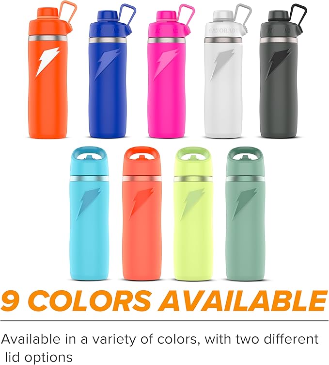 Gatorade 'Overtime' 22oz Stainless Steel Water Bottle, Twist Cap, Blue