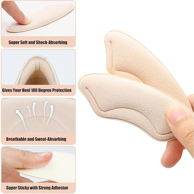 Ball of Foot Cushions,Metatarsal Pads for Women,Heel Cushion Pads, Heel Grips Liners for Heel Pain Relief, Blisters,Friction, Non-Slip Shoe Inserts for Loose Shoes,Shoe Fillers Make Shoes Fit Tighter