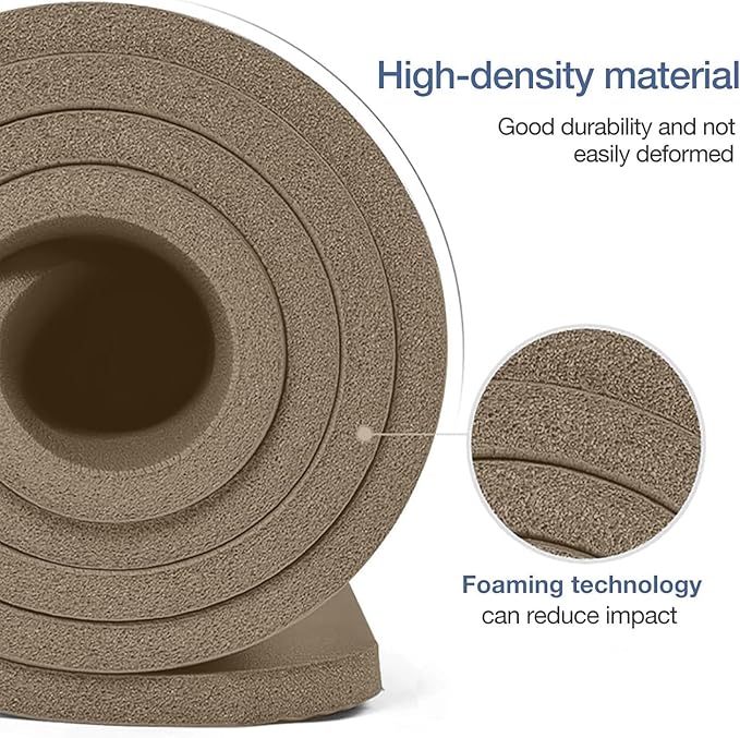 Thick Yoga Mat Non Slip, Large Size 72" L x 32" W x 0.6" TH, Premium Exercise & Fitness Mat with Carrying Strap and Bag, Workout Mats for Home