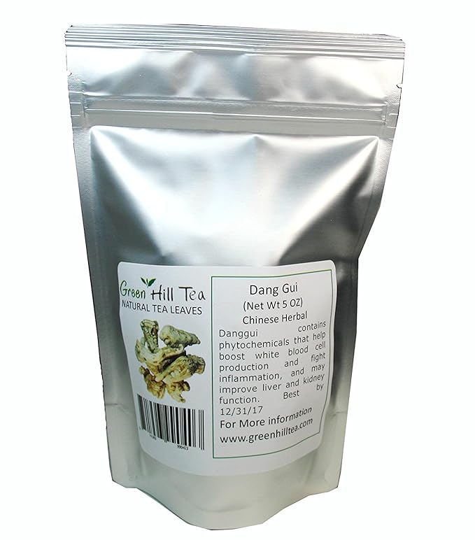 Green Hill Tea Astragalus Root Tea – Dried Astragalus root for Herbal Infusion - Traditional Chinese Herbal Tea - Caffeine-Free, Gluten-Free, Vegan - Rich in Antioxidants當歸 当归 5 OZ