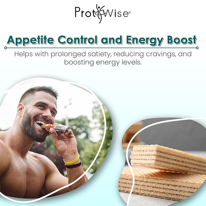ProtiWise High Protein Wafers | Vanilla | 15g Protein Per Serving, Low Carb, Low Sugar, High Fiber Snack | Gluten-Free, Keto-Friendly Diet for Hunger Control & Weight Loss | 5/Box