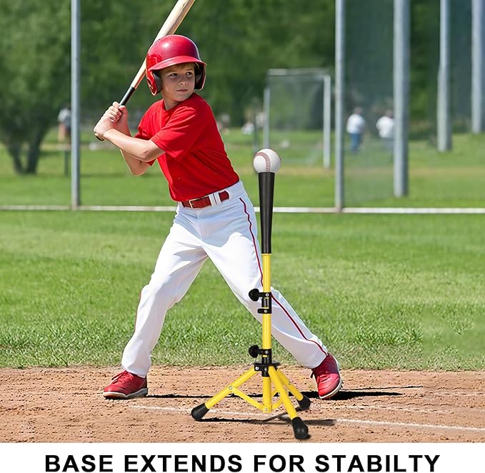 Baseball Tee for Kids,Batting Tee,Softball Tee,Youth Hitting Tee,Teeball Tee,Travel Tee,Easy Adjustable Height