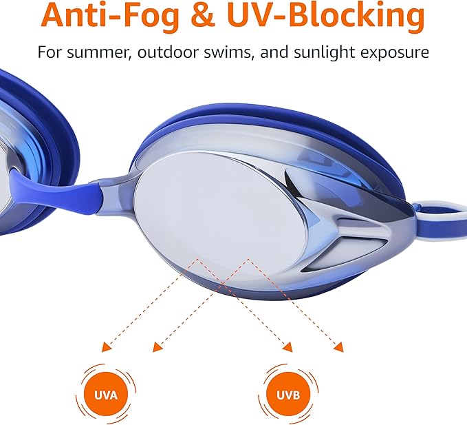Amazon Basics Unisex Swim Goggles