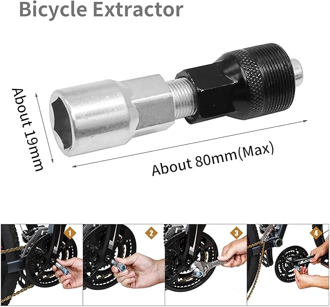 6 Pcs Bicycle Repair Tools Kit, Bike Cassette Removal Tool, Sprocket Removal Tools Sprocket Remover for Mountain Bike, Road Bike