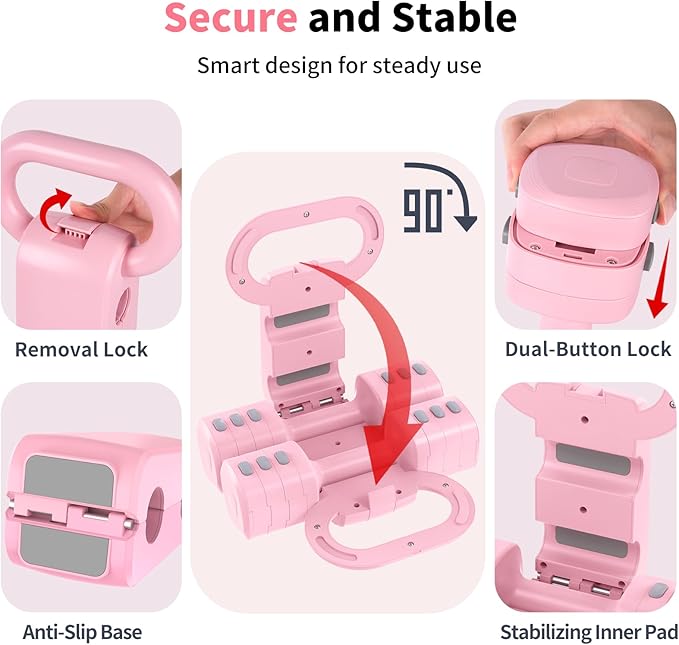 2-in-1 Adjustable Dumbbells Set, 4 Levels Weight Dumbbells Set for Women Men, Each 2.2/3.3/4.4/5.5lb Hand Weights with Kettlebell Form for Home Gym Exercise Training