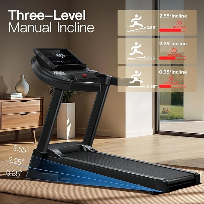 3-in-1 Portable Under Desk Treadmill, 17% Incline Walking Pad Treadmills for Home and Office, Folding Treadmill with 2.5 HP Quiet Brushless, 300 LBS Capacity