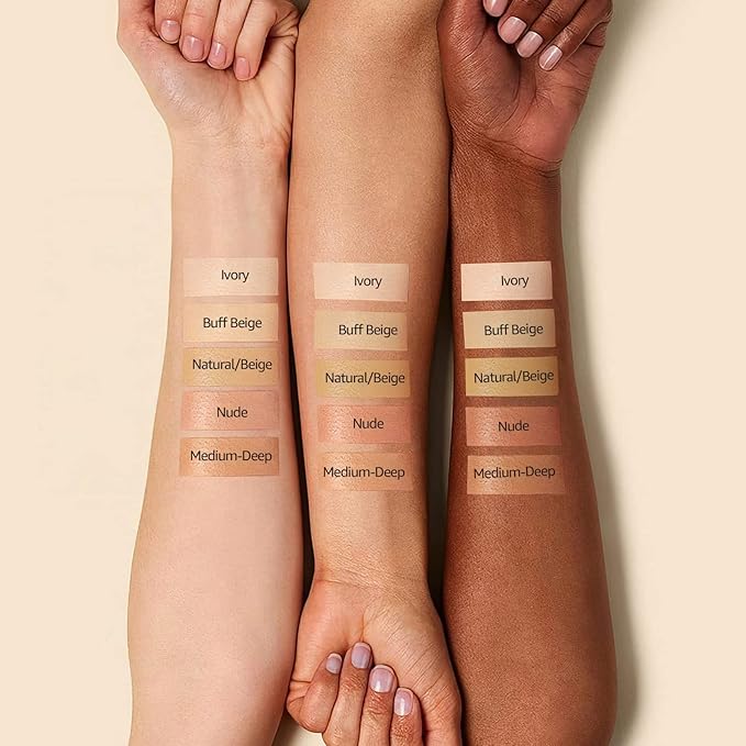 Mushroom Head Air Cushion CC Cream - BB Cream Foundation Makeup Moisturizing Concealer Long-Lasting, Cushion Foundation Full Coverage Self Adjusting for Mature Skin & All Skin Types （Medium Deep)