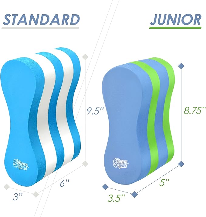 Sunlite Sports EVA 5-Layer Pull Buoy Leg Float - Pool Training Aid, Legs and HIPS Support for Adults, Kids, and Beginners, for Swimming Stroke
