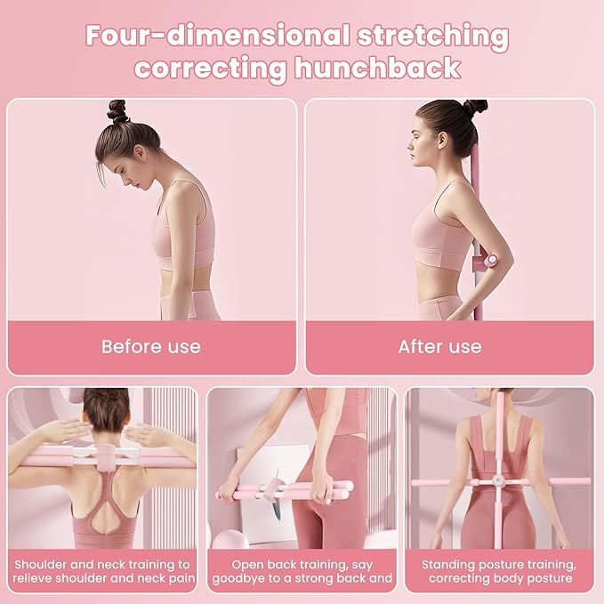 Yoga Stick - Posture Corrector Stick - Posture Rod - Back Crack Corrector - Child Adult Hump Corrector - Neck Hump Corrector - Yoga Stick Posture Corrector - Back Crack Corrector - Back Bulger31.8in