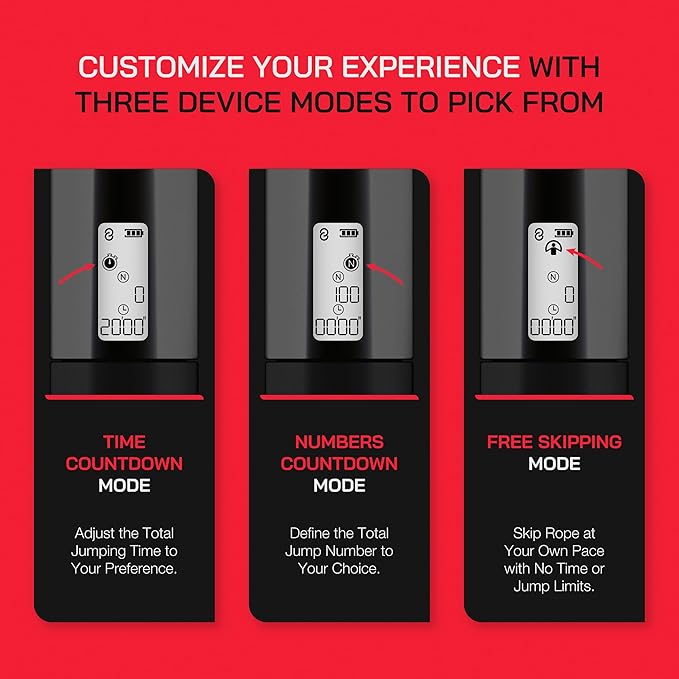 Smart Jump Rope Fitness Skipping Rope with App – 2 Function Modes – Classic 3m Rope & Ropeless Shortballs – Bluetooth Skipping Rope with Fitdays+ App for Seamless Progress Tracking