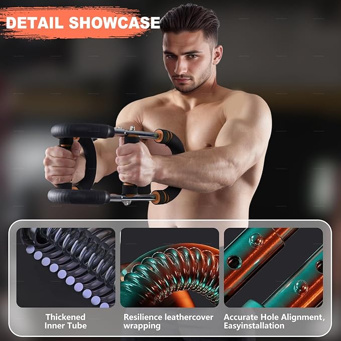 Ultimate Twister Arm Trainer, Adjustable Chest Workout Equipment, Arm Trainer for Men, Chest Trainer for Men, Shoulder Muscle Training, Portable Spring Resistance Home Fitness Equipment