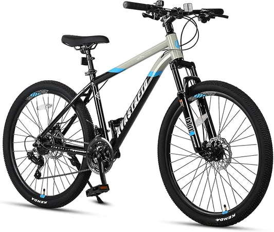 AVASTA Earth 26 27.5 inch Mountain Bike with 21-Speed，Aluminum Frame, Dual Disc Brake, Comfortable Saddle,Multiple Colors