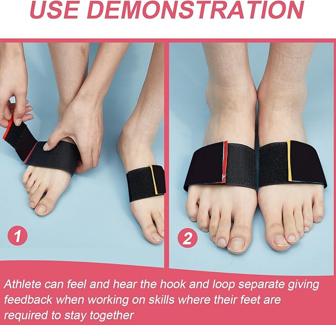 Shappy 2 Pairs Gymnastics Sticky Toes Tumbling Equipment, Cheer Coach Essentials, Back Handspring Helper for Stunt Coach, Athlete Adjustable Bands, Help Training Back Flip Tuck