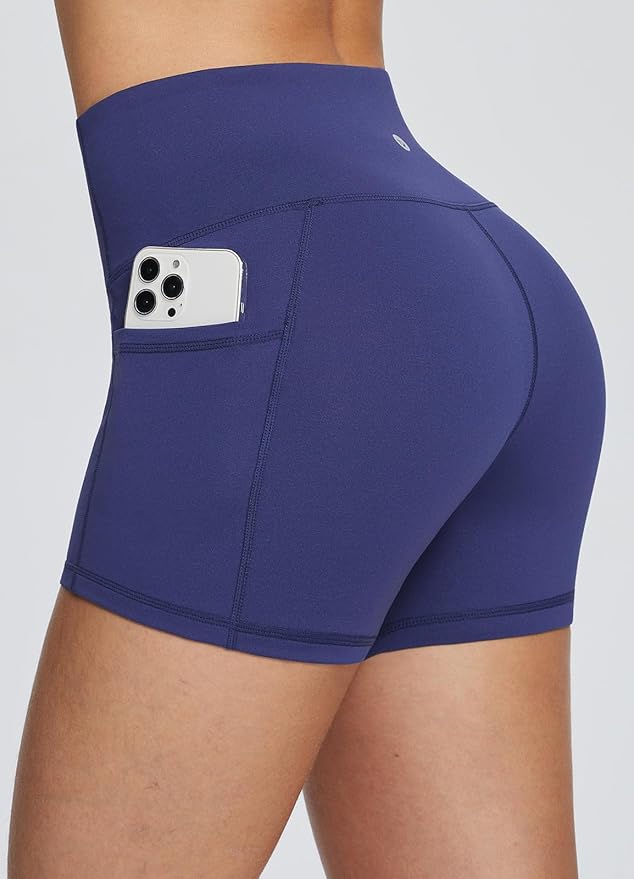 baleaf Women's 8"/ 5"/ 3" Biker Shorts High Waist Yoga Workout Gym Running Volleyball Spandex Shorts with Pockets