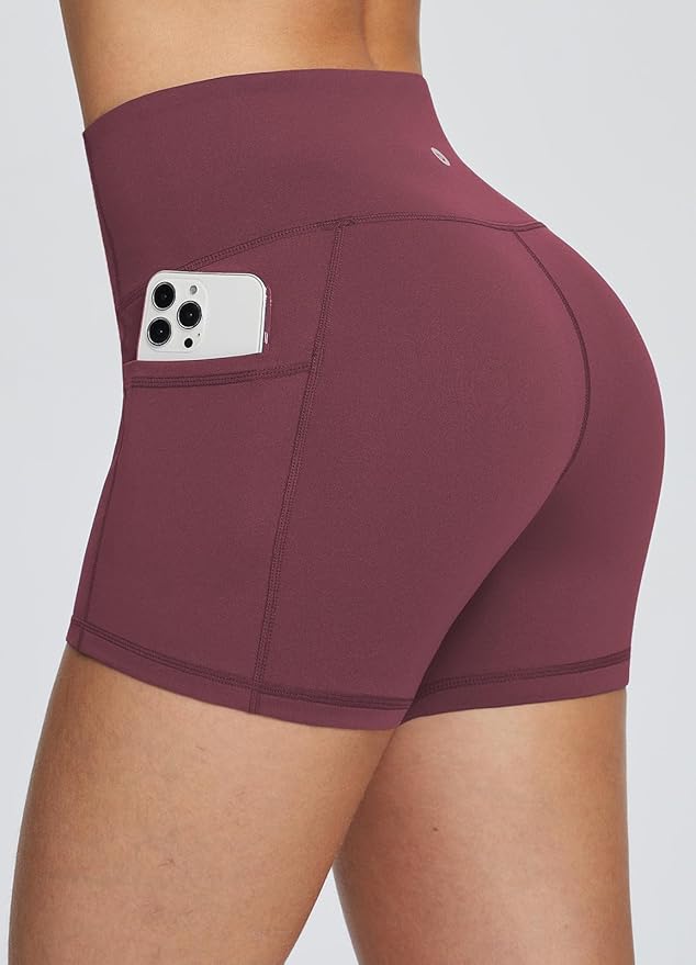 baleaf Women's 8"/ 5"/ 3" Biker Shorts High Waist Yoga Workout Gym Running Volleyball Spandex Shorts with Pockets