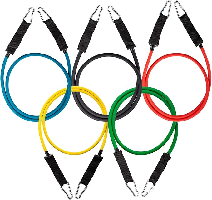 Fit Simplify Resistance Tube Bands 12 Piece Set with Instruction Booklet