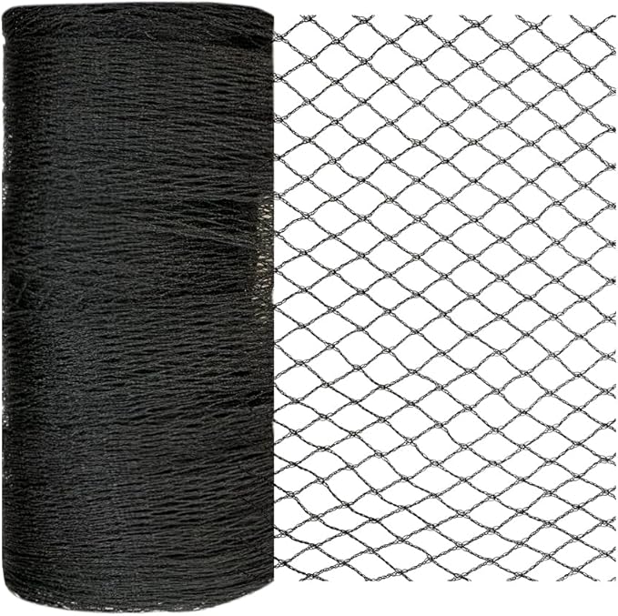 Bird Netting 7.5x65 Ft, 1/2In Mesh Heavy Duty Garden Netting Pest Barrier for Plants, Fruit Trees, Vegetables, Extra Strong Woven Mesh Netting, Animal Fencing Against Birds, Deer, Poultry