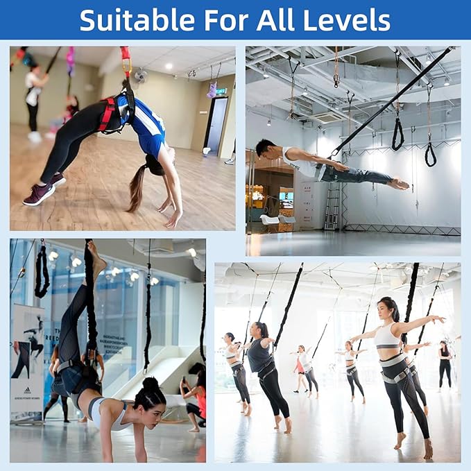 PRIOR FITNESS Bungee Fitness Equipment Set Casual Latex Cord Resistance Bands Dance Rope Exercise at Home Gym Suspension Trainer Professional Training Equipment