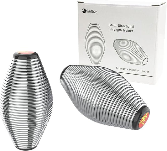 2 Pack Grip Strength Trainer, Goldboy Spring Stress Ball - Hand Finger Thumb Exerciser Grip Strengthener | Anxiety Stress Relief Therapy