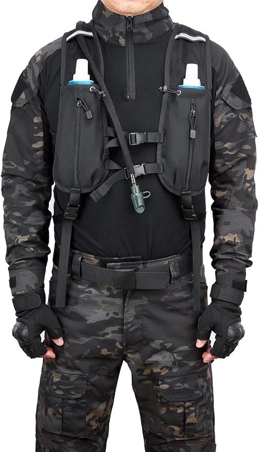 ATBP Running Hydration Vest Pack Tactical 3L Water Bladder Backpack Bag for Cycling Marathon Hiking Daypack Men & Women