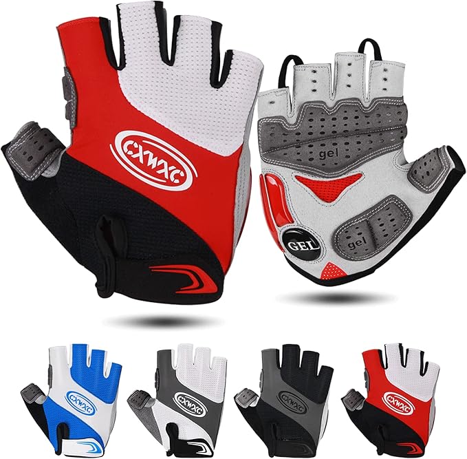 CXWXC Cycling Gloves for Men Women - Breathable Gel Road Mountain Bike Riding Gloves - Anti-Slip Bike Glove for Fitness Cycling Training Outdoor Sports
